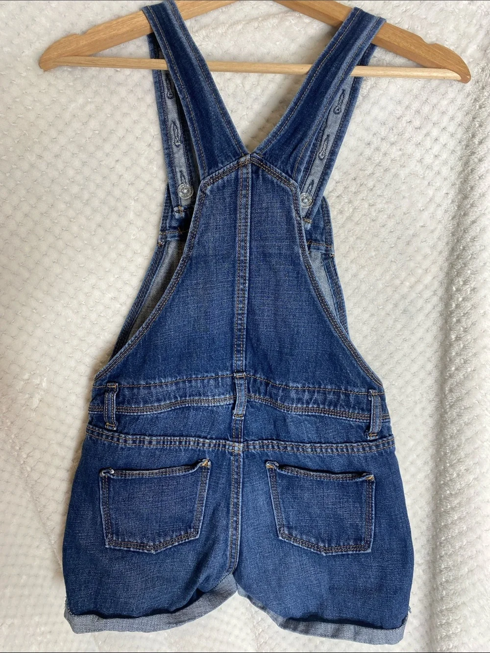 Old Navy Blue Denim Short Overalls for Kids